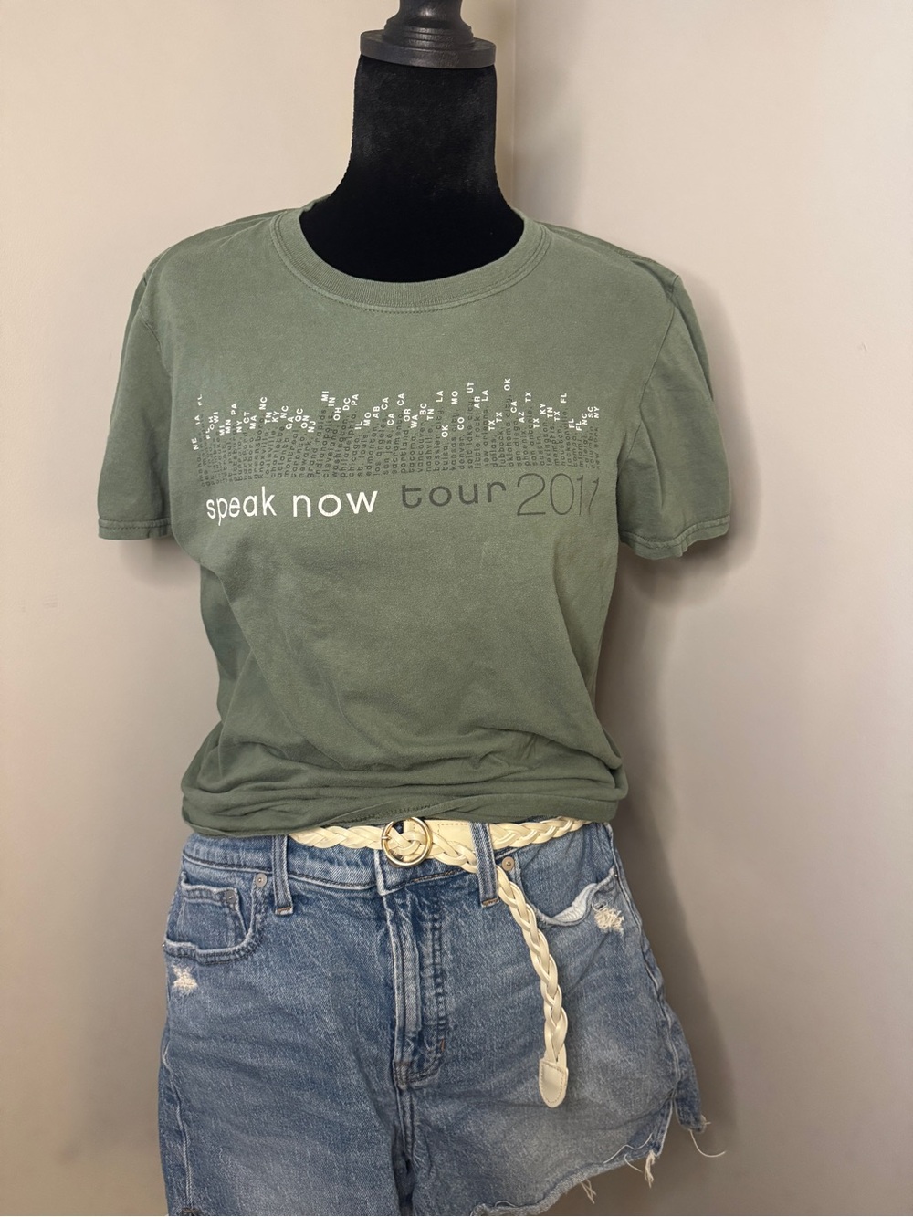Gildan Olive Green "Speak Now Tour 2011" Graphic Tee